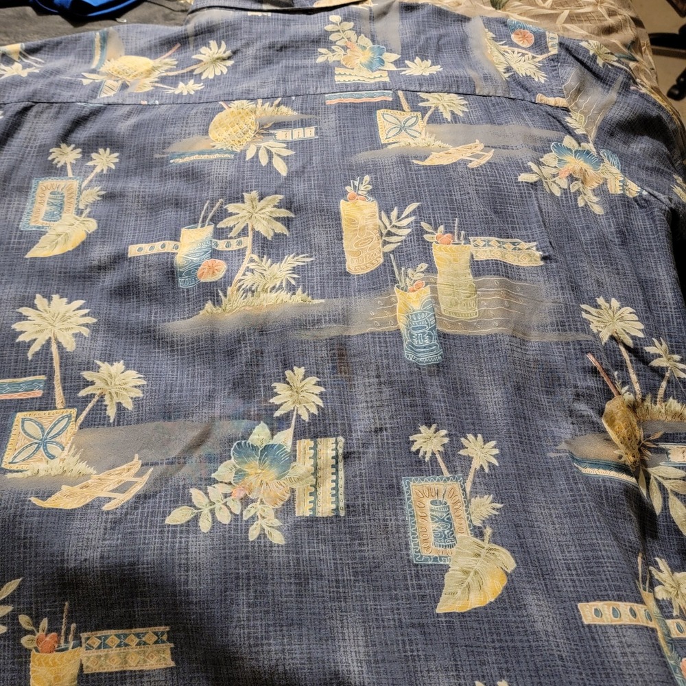 Island Shores Mens 2xl Button Down Hawaiian Shirt Resortwear Tropical‎ - Picture 2 of 4
